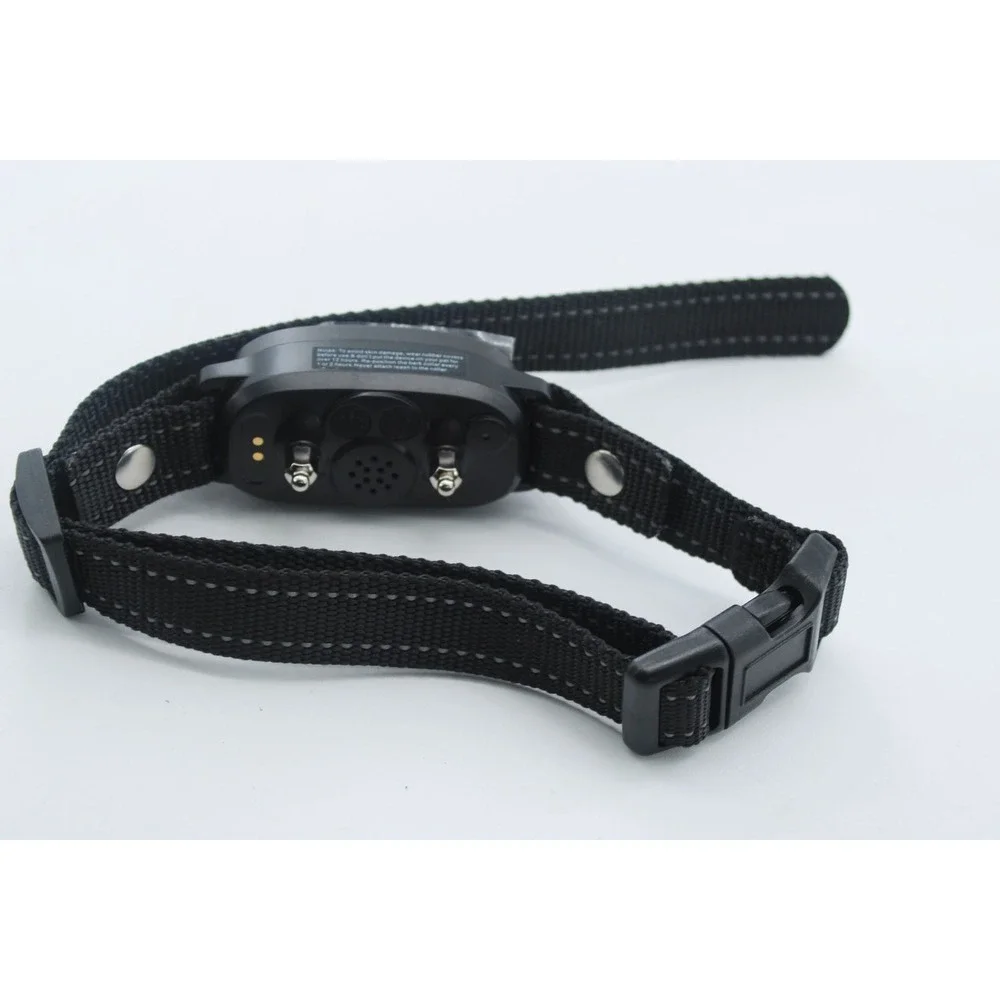 FAFAFROG Smart Dog Bark Control Collar Rechargeable Black Reflective Strap